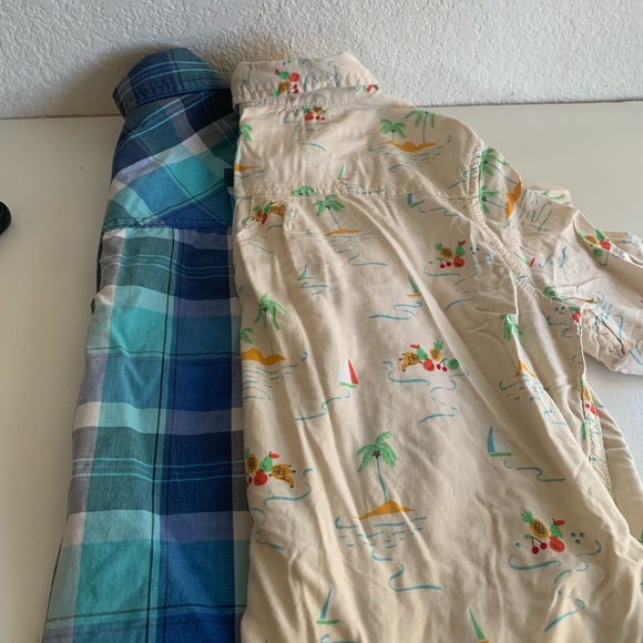 Cat & Jack Kids Casual Plaid Shirt - Blue and Green - Picture 15 of 15